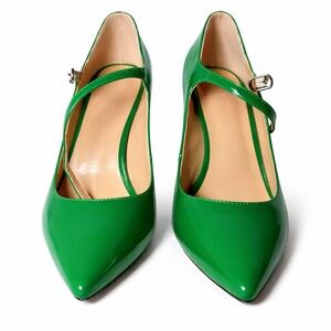 SAMMITOP Women's Pointed Toe Mary Jane Pumps 85mm Heel Party Dress Shoes-GUC!